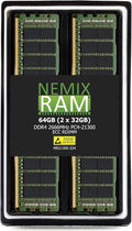 NEMIX RAM 64GB DDR4 2666MHz ECC Registered RDIMM - Server Upgrade