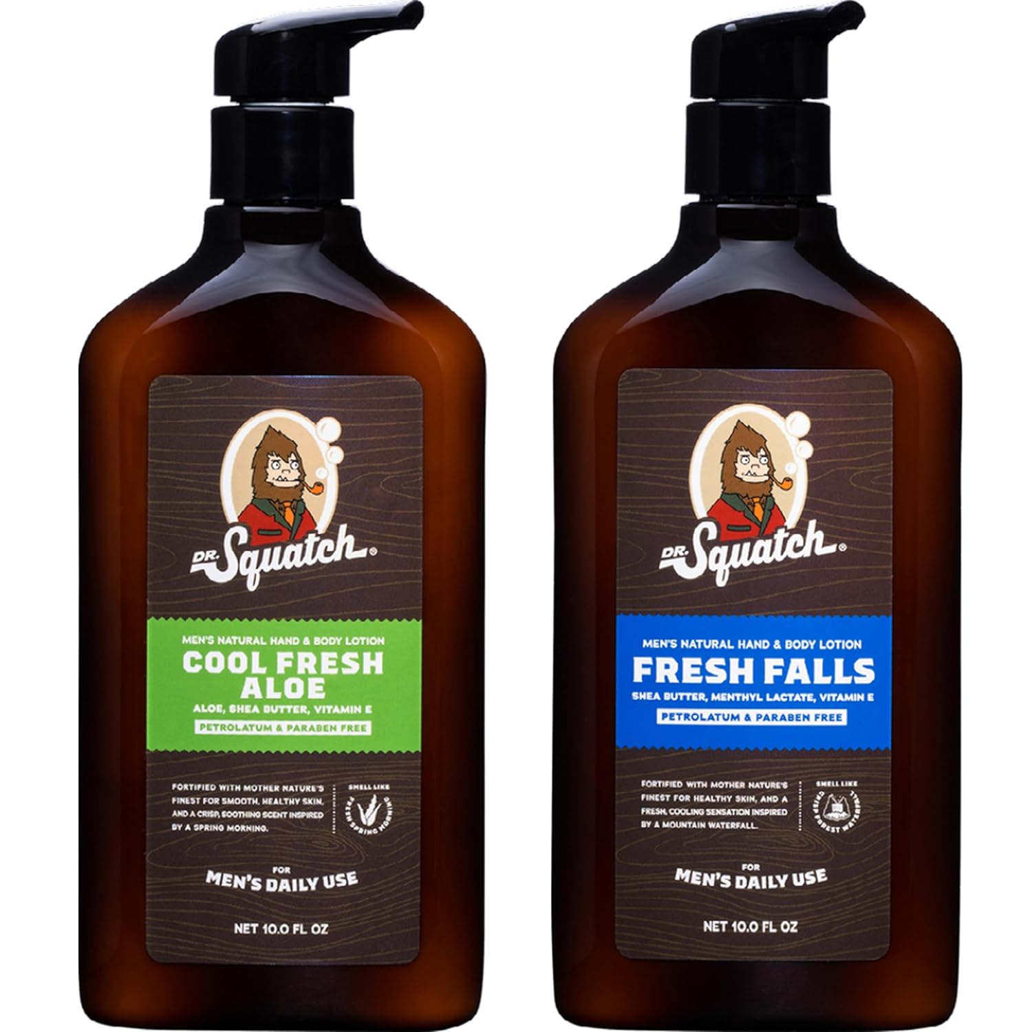 Dr. Squatch Natural Hand and Body Lotion for Men - 2-Pack