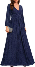 Ever-Pretty A-Line Formal Evening Dress - Shimmery Floor Length