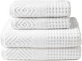Texere 100% Organic Cotton Diamond Jacquard Luxury Bath Towels