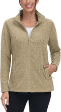 Womens Full Zip Fleece Jacket Lightweight Warm Layer - Soft