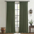 Loden Pinch Pleated Floor to Ceiling Curtains 120 Length - Light