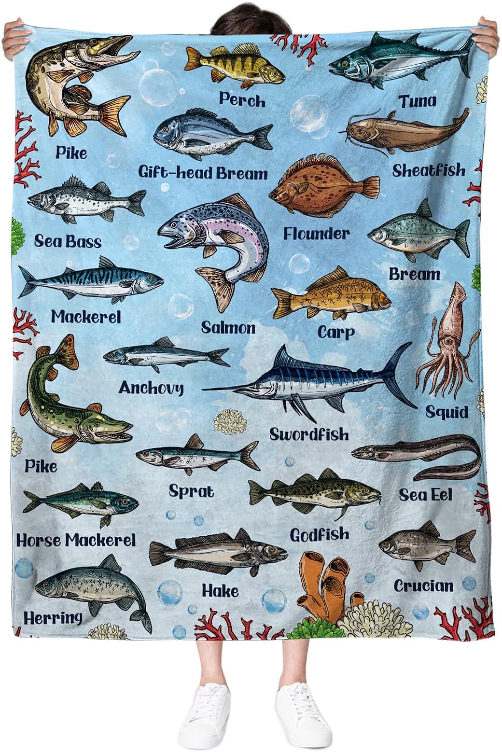 LARIAU Fish Blanket: Cozy Fishing Gift 