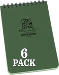 Rite in the Rain Weatherproof Top Spiral Notebook 4in x 6in - 6 Pack
