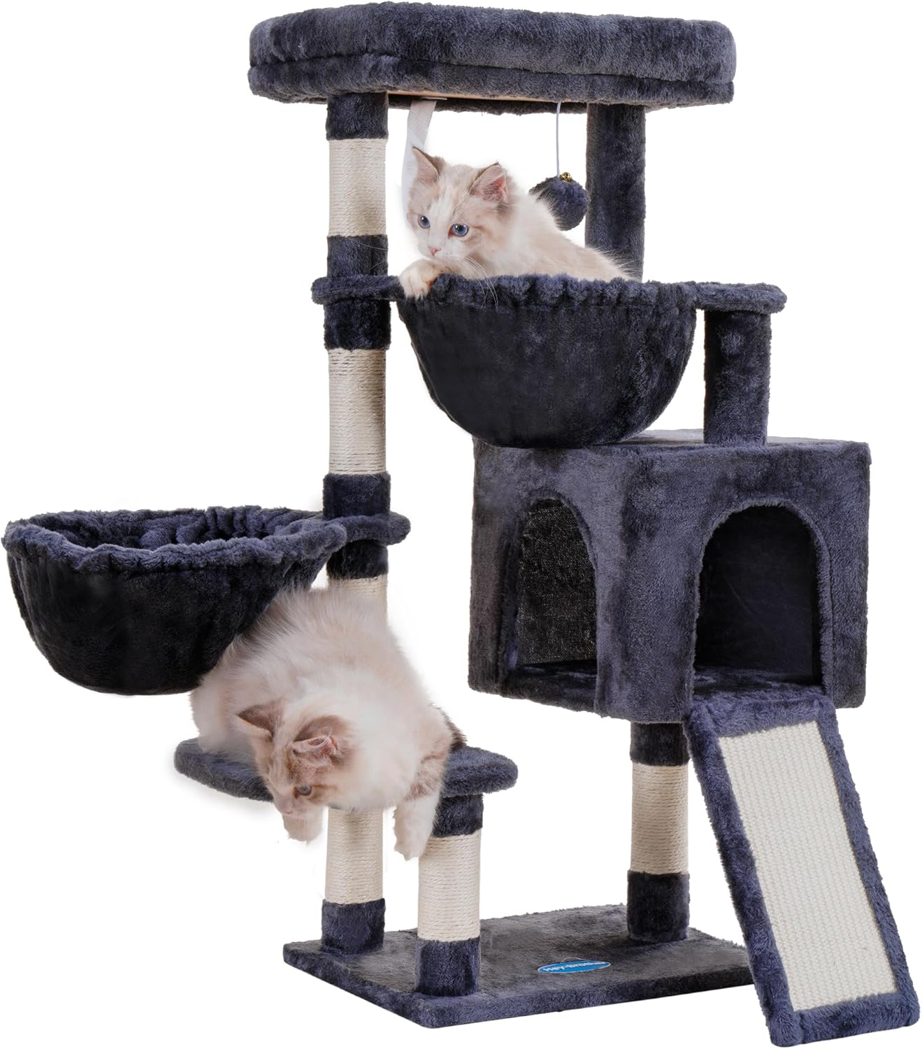 Hey-brother Cat Tree with Cozy Hammocks and Padded Bed