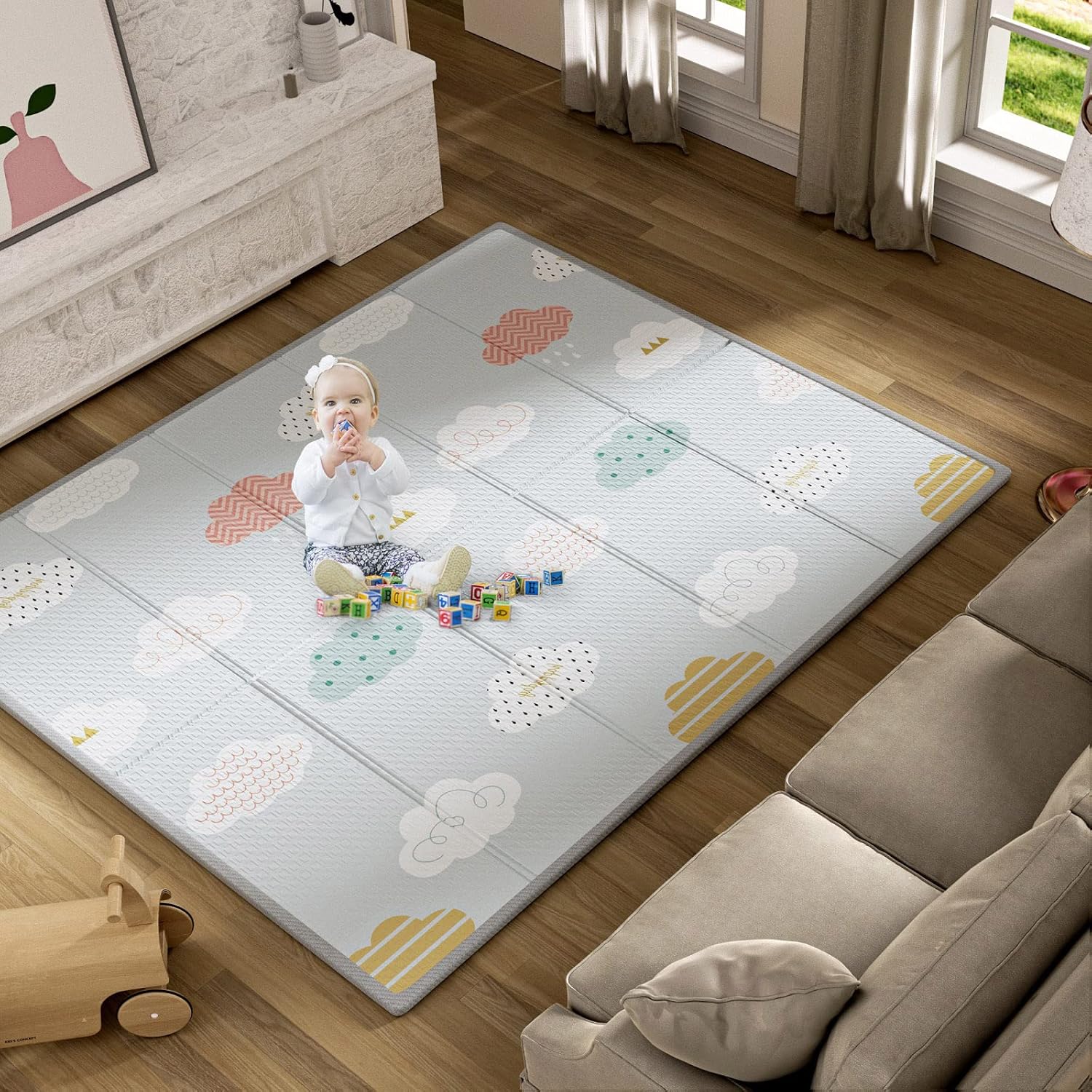 Large Waterproof Baby Play Mat for Play & Tummy Time