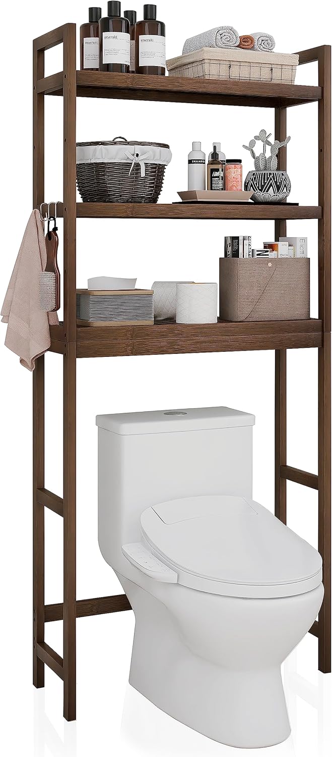 SMIBUY Bathroom Storage Shelf: Elegant Over-The-Toilet Organizer