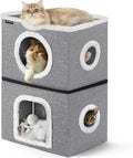 URPOWER 2 Story Cat Bed - Large Indoor Cat House for Pets
