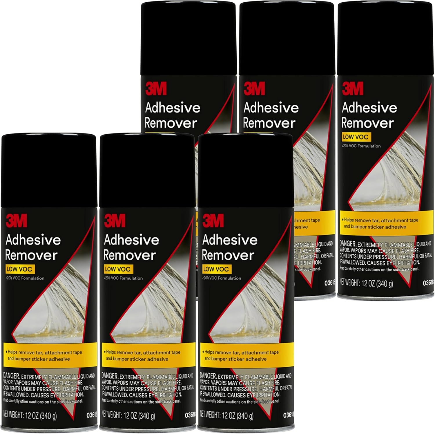 3M Adhesive Remover 12 oz Pack of 6 for Fast Adhesive Removal
