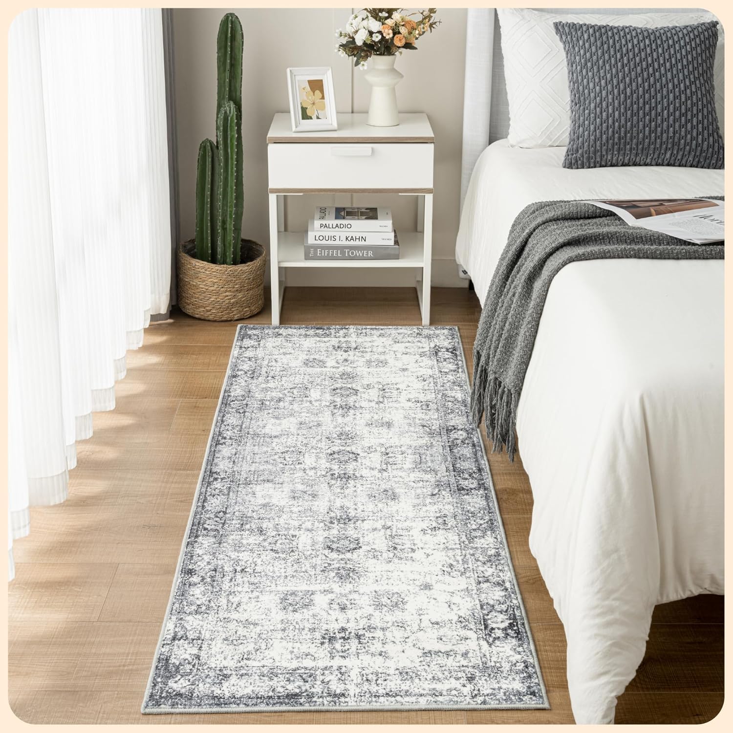 Istana Hallway Runner Rug 2.5x8 - Stylish Non Slip Entryway Rug