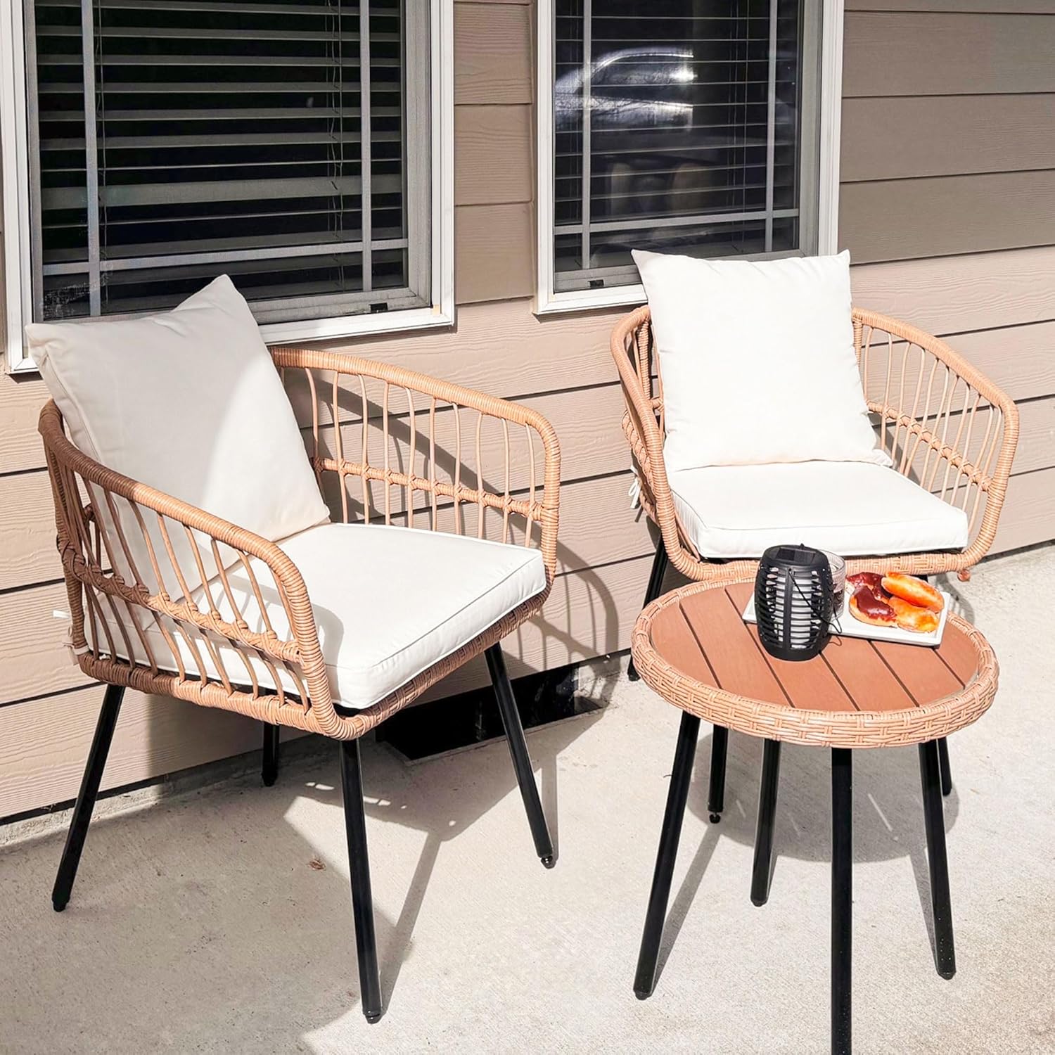 DWVO 3 Piece Patio Bistro Set for Stylish Outdoor Relaxation