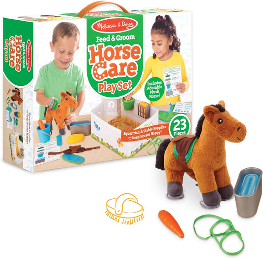Melissa & Doug 23pc Horse Care Play Set - Pretend Play Fun for Toddlers