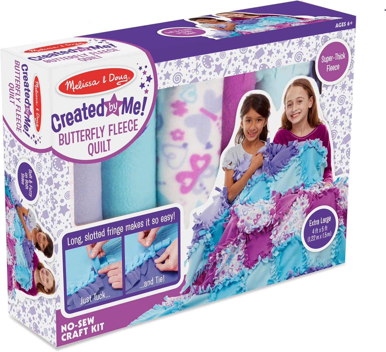 Create Your Own Butterfly Fleece Quilt with No-Sew Craft Kit