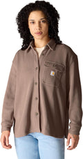 Carhartt Women's Oversized-fit Heavyweight Waffle Knit Shirt