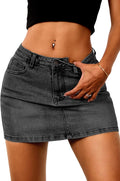 ELLEVEN Stretchy Mini Jean Skirt for Women - Flattering (Style QXT1)