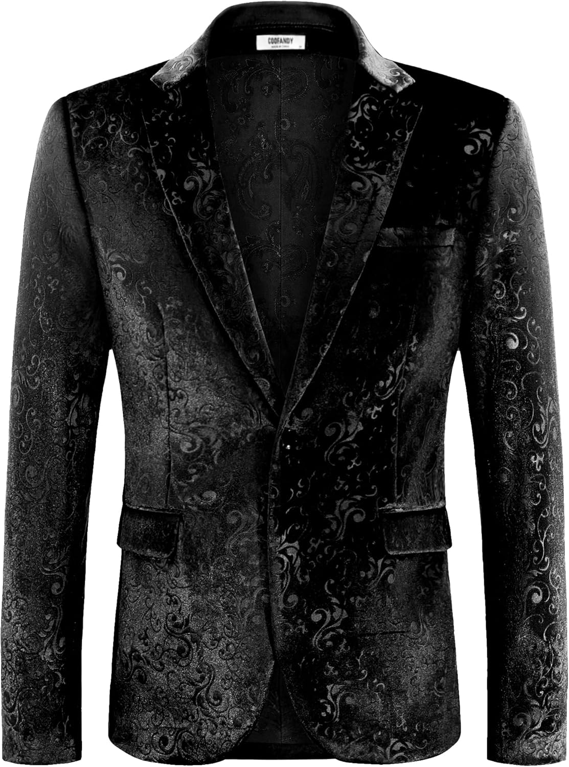 Stylish COOFANDY Men's Velvet Blazer for Any Occasion