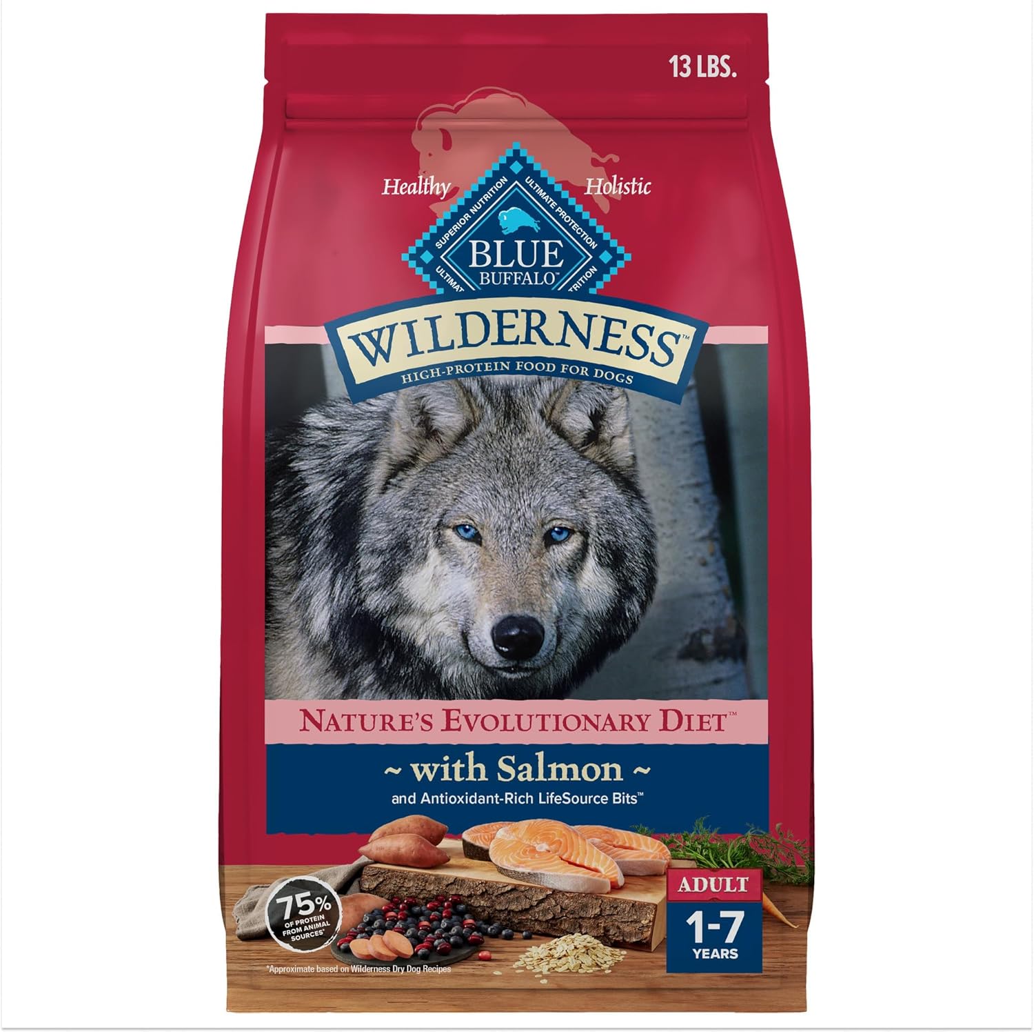 Blue Buffalo Wilderness High-Protein Salmon Recipe Dog Food