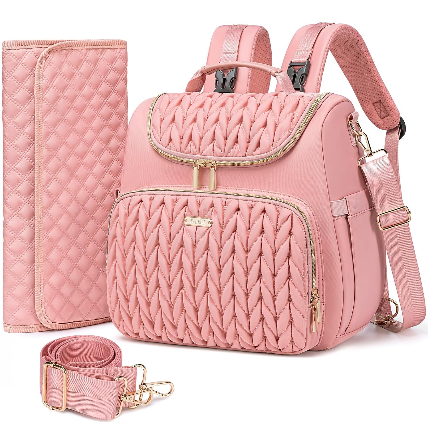 4 in 1 Convertible Diaper Bag Backpack for Stylish Parents