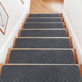 15 Pack Indoor Stair Treads Non-Slip Mats for Wooden Steps