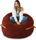 Big Joe Fuf Large Foam Filled Bean Bag Chair - Deep Terracotta Comfort