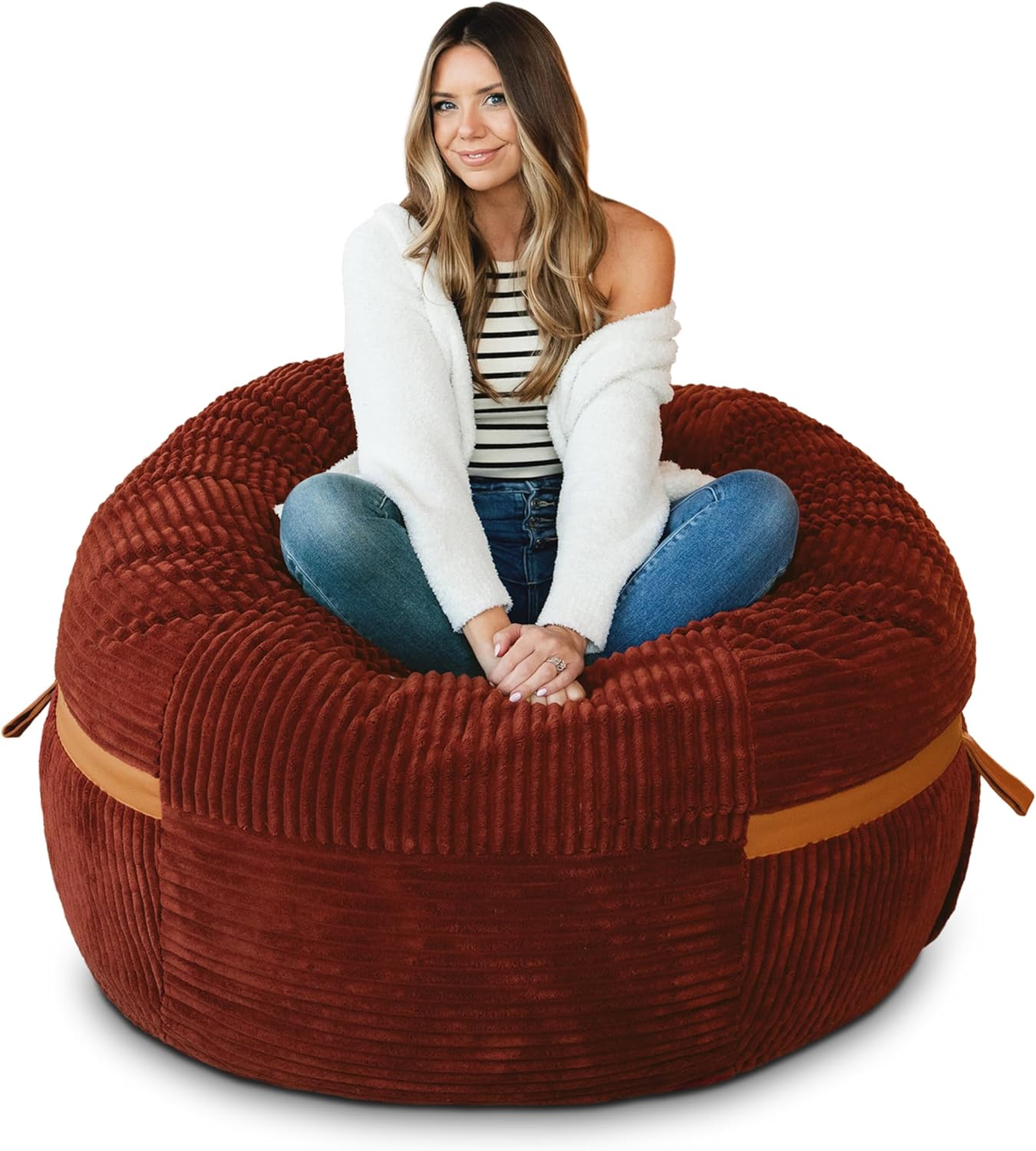Big Joe Fuf Large Foam Filled Bean Bag Chair for Ultimate Comfort