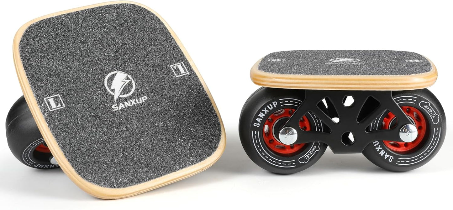 FreeSkates Portable Roller Road Drift Skates with Aluminum Deck