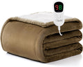 Heated Blanket Electric Throw 50x60 - Soft Flannel Sherpa Heated Throw