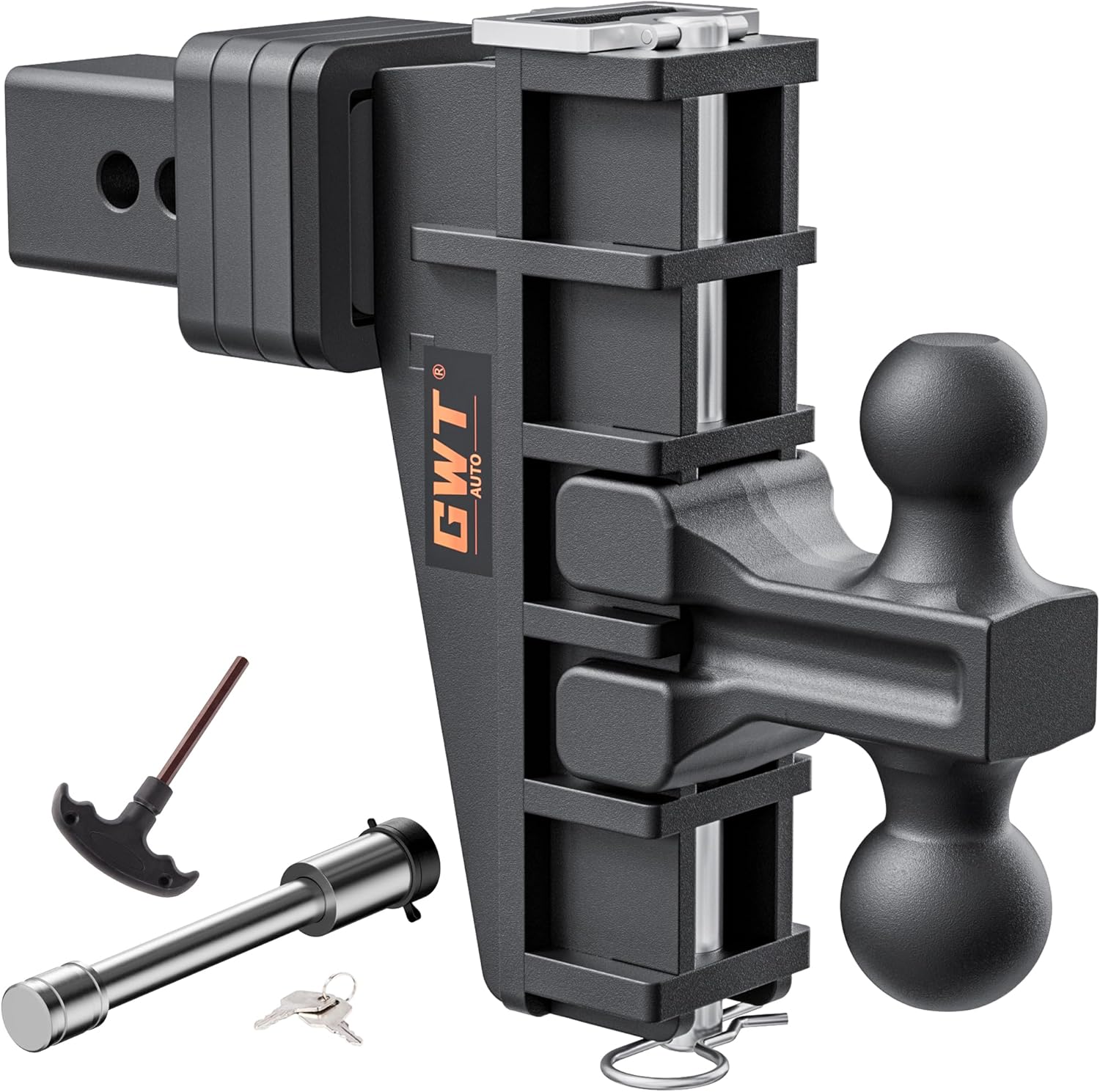 Dual-Ball Adjustable Trailer Hitch for Heavy Duty Towing Needs