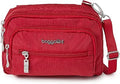 Triple Zip Bagg Nylon Crossbody for Women - Convertible Wallet Bag