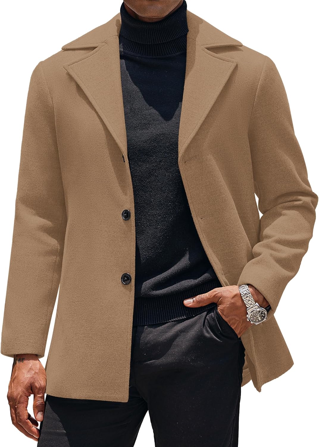 Stylish Mens Trench Coat for Winter by COOFANDY - Perfect Fit