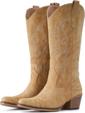 IUV Cowboy Boots For Women Mid Calf Snip Toe Boot - Handcrafted