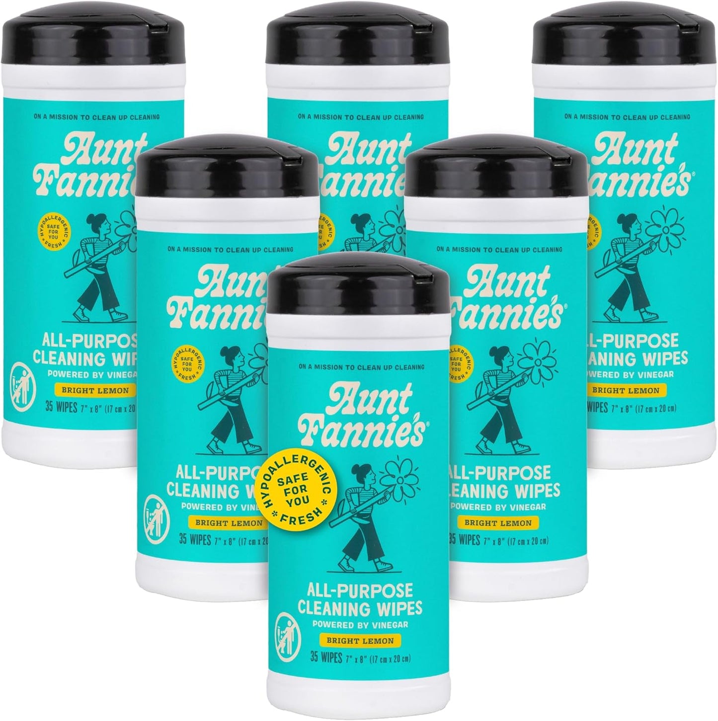 Aunt Fannie's Natural Cleaning Vinegar Wipes for Fresh Surfaces