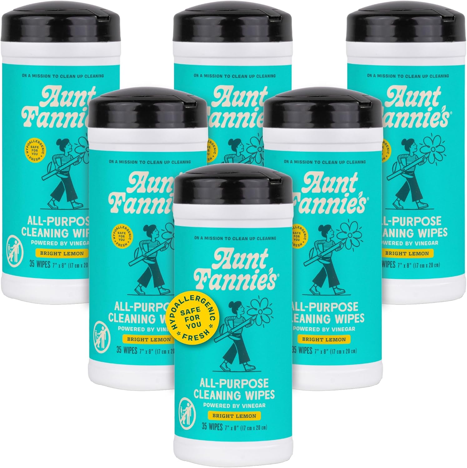 Aunt Fannie's Natural Cleaning Vinegar Wipes for Fresh Surfaces