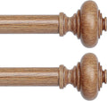 Wood Curtain Rods for Windows 48 to 84 Inch - Vintage Style