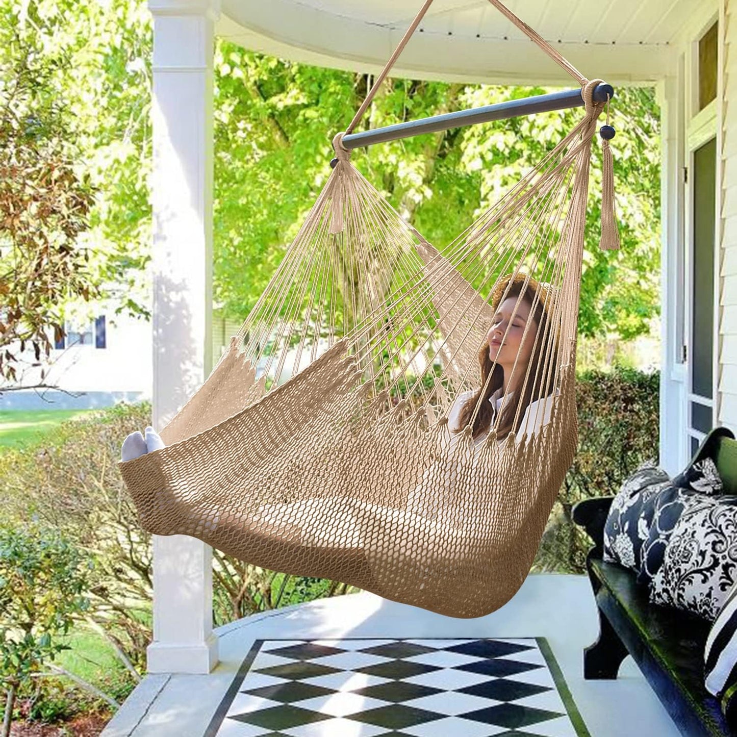 330 LBS Capacity XL Hammock Chair - Indoor/Outdoor Comfort