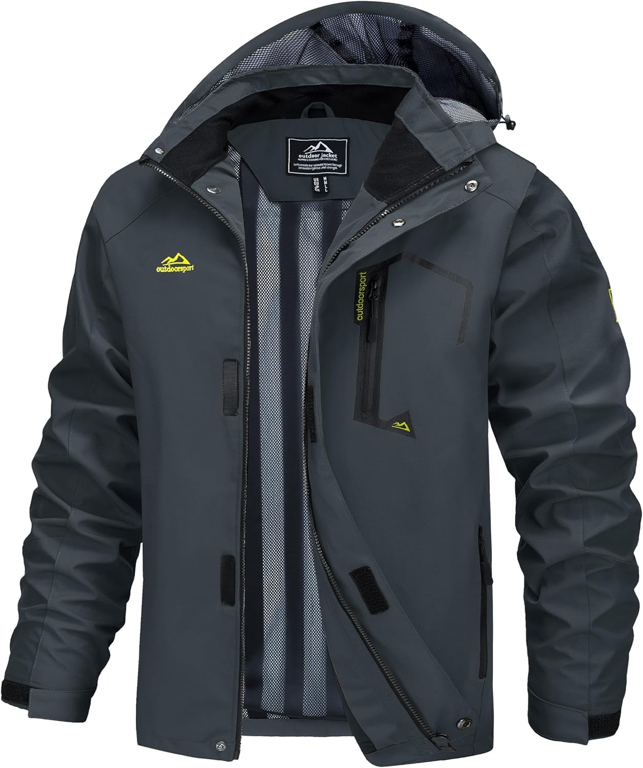 MAGCOMSEN Men's Lightweight Windbreaker Rain Jacket for Outdoors