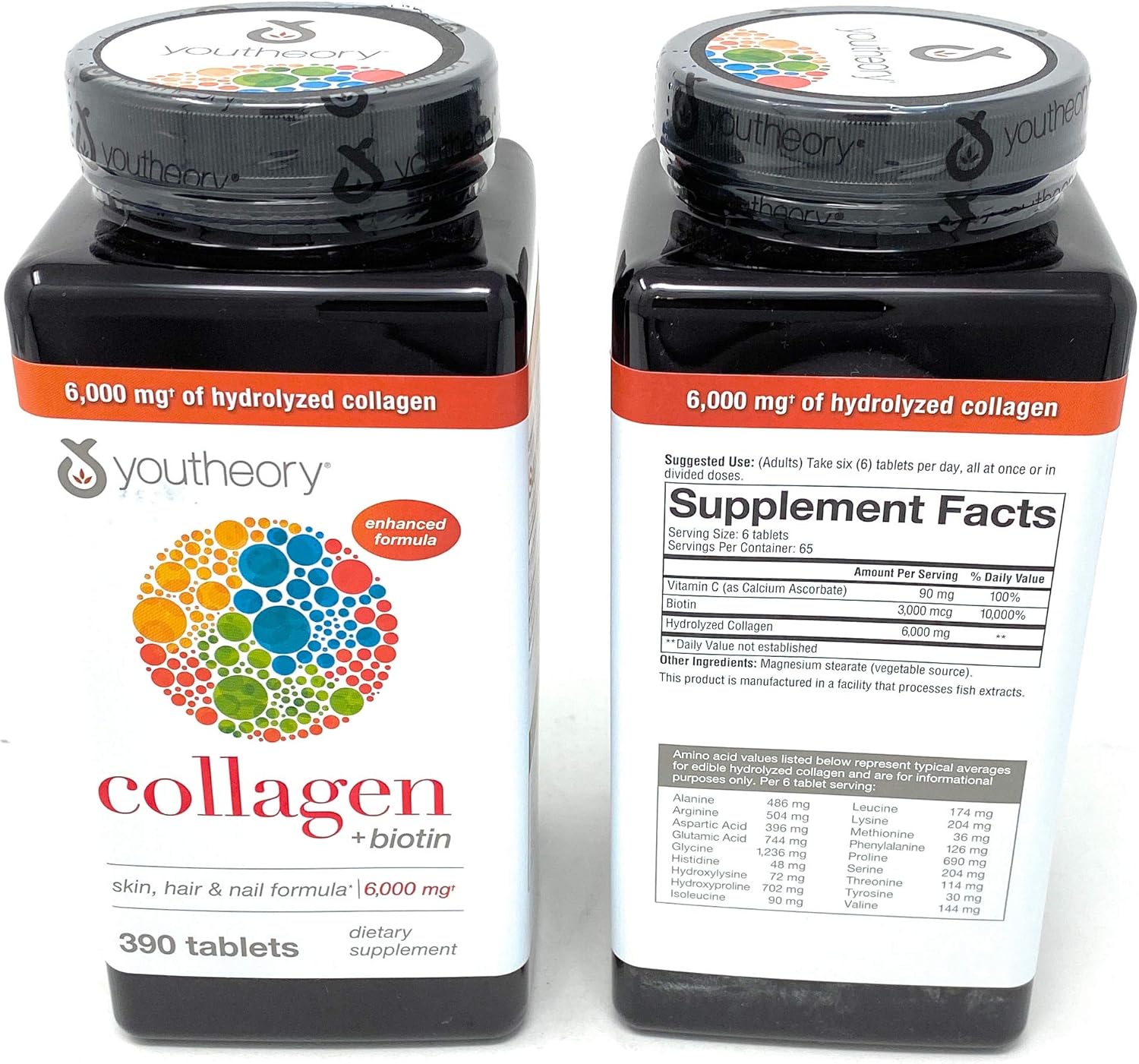 Youtheory Collagen Advanced Formula Tablets for Stronger Hair