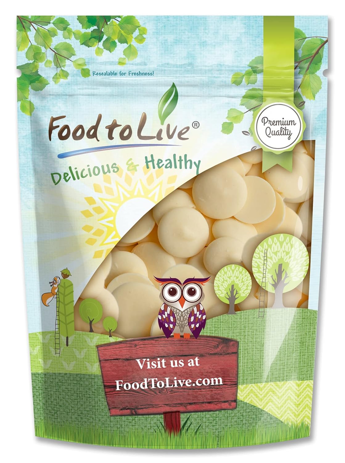 Raw Cacao Butter Wafers for Cooking and Baking Needs