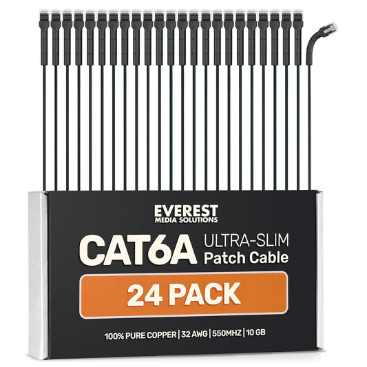 Ultra Slim Cat6a Ethernet Patch Cables for High-Speed Networking