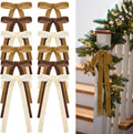 Velvet Bows Christmas Tree Ornaments 24-Pack - Vintage Ribbon Bows