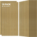 TO-TH 10 Pack Wall Tiles 47.2 x 23.6 in - Wood-Look Acoustic Panels