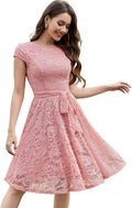 MUADRESS Women's Lace Cocktail Wedding Party Dress - Elegant Knee