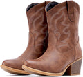 Women's IXU Wide Suede Ankle Cowgirl Boots - Classic Pointed Toe
