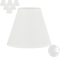 Elegant 3x6x5 Inch White Linen Chandelier Shades for E12 Bulbs