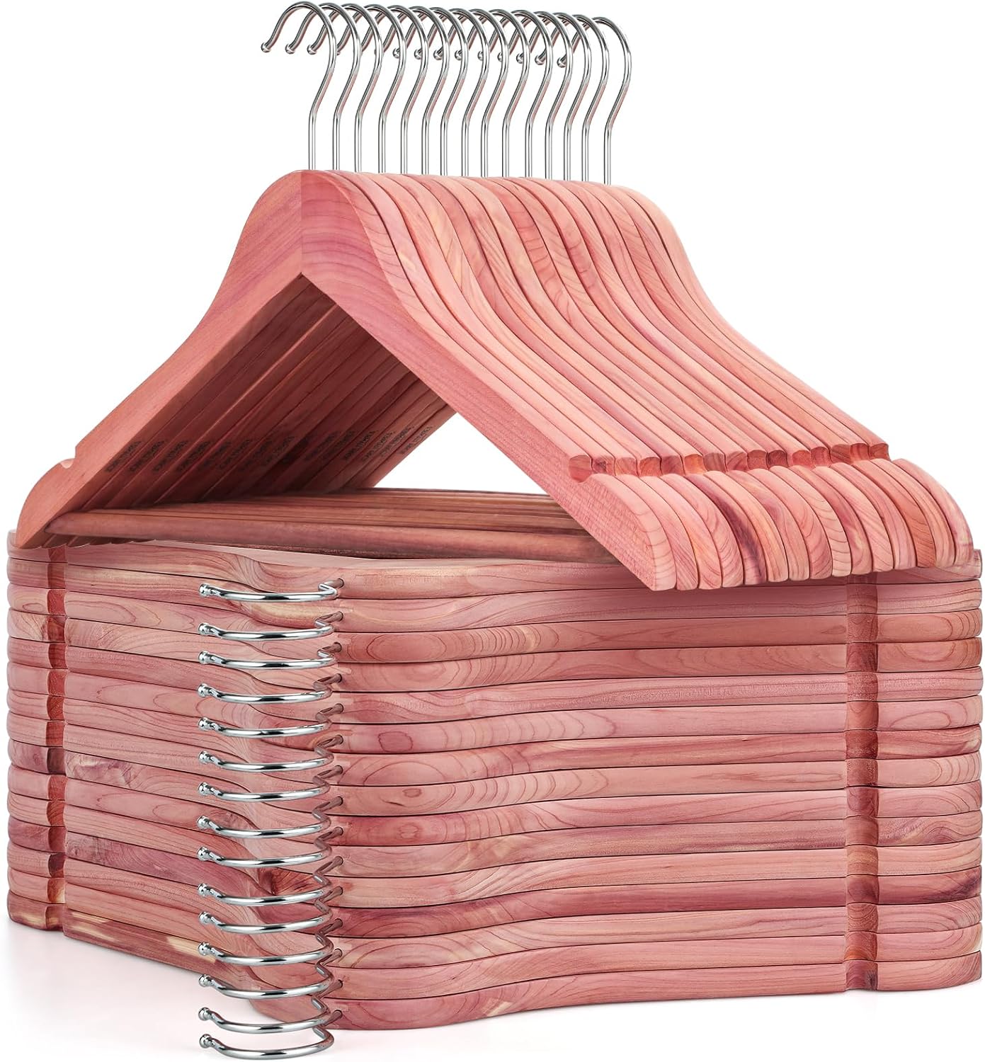 TOPIA HANGER Cedar Wooden Hangers 30 Pack for Closet Organization