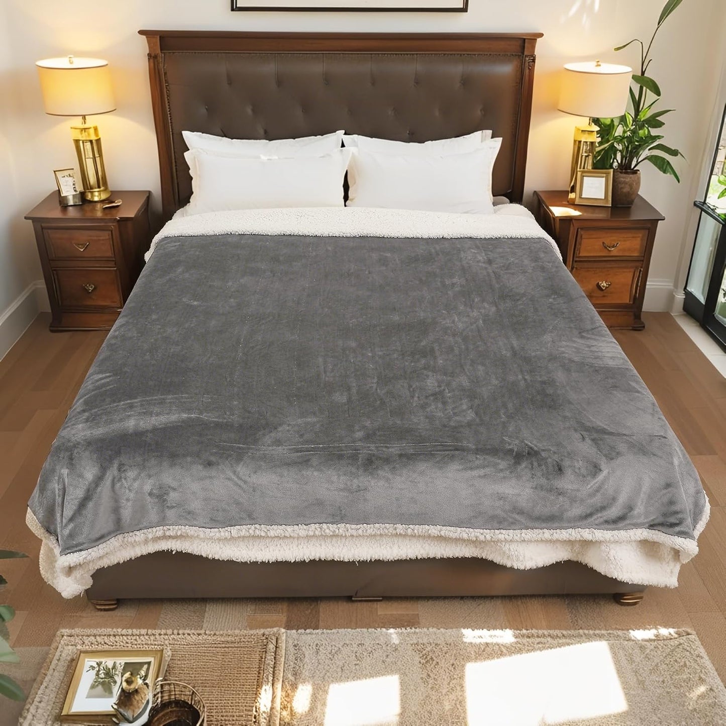 Electric Heated Blanket Twin Size - Soft Flannel Comfort