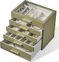 Jewelry Box Organizer Case for Women with Glass Window Design