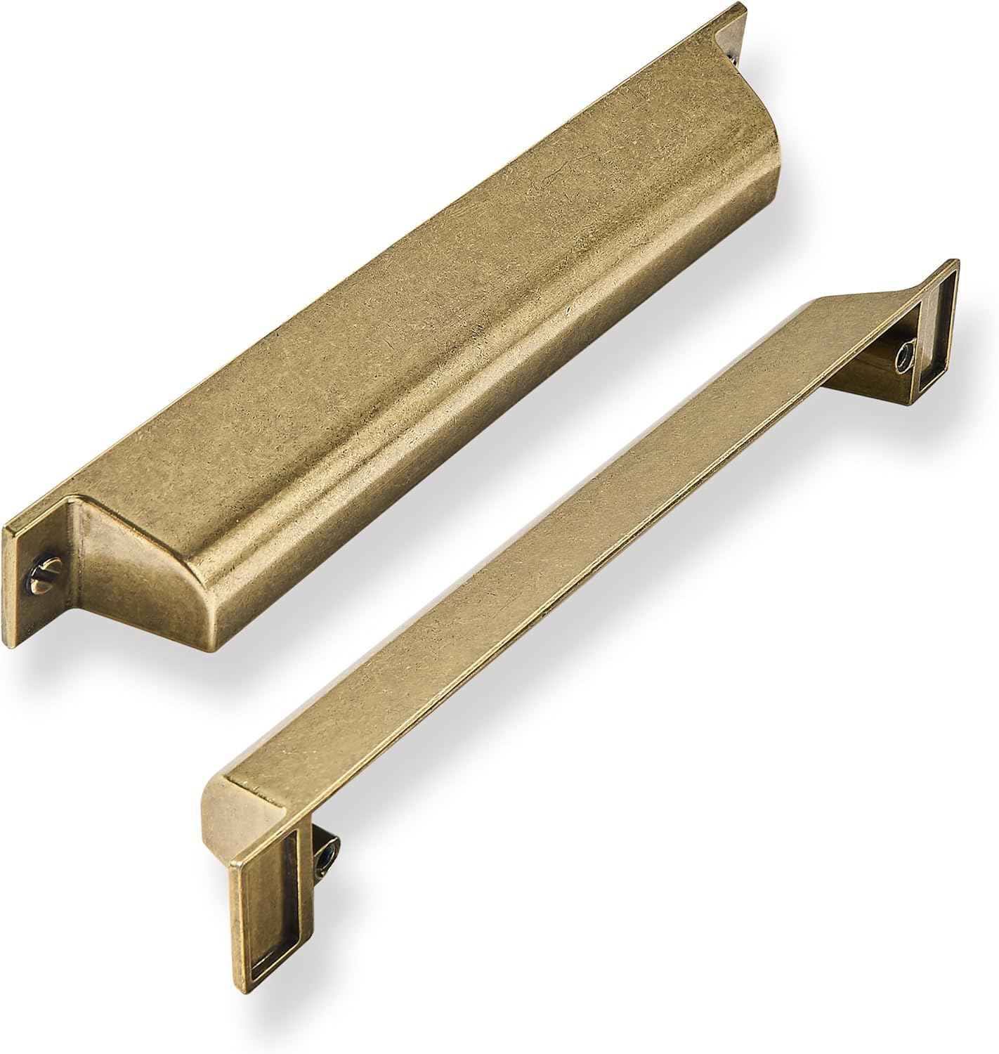 5 Inch Center to Center Burnished Antique Brass Cup Pulls Set