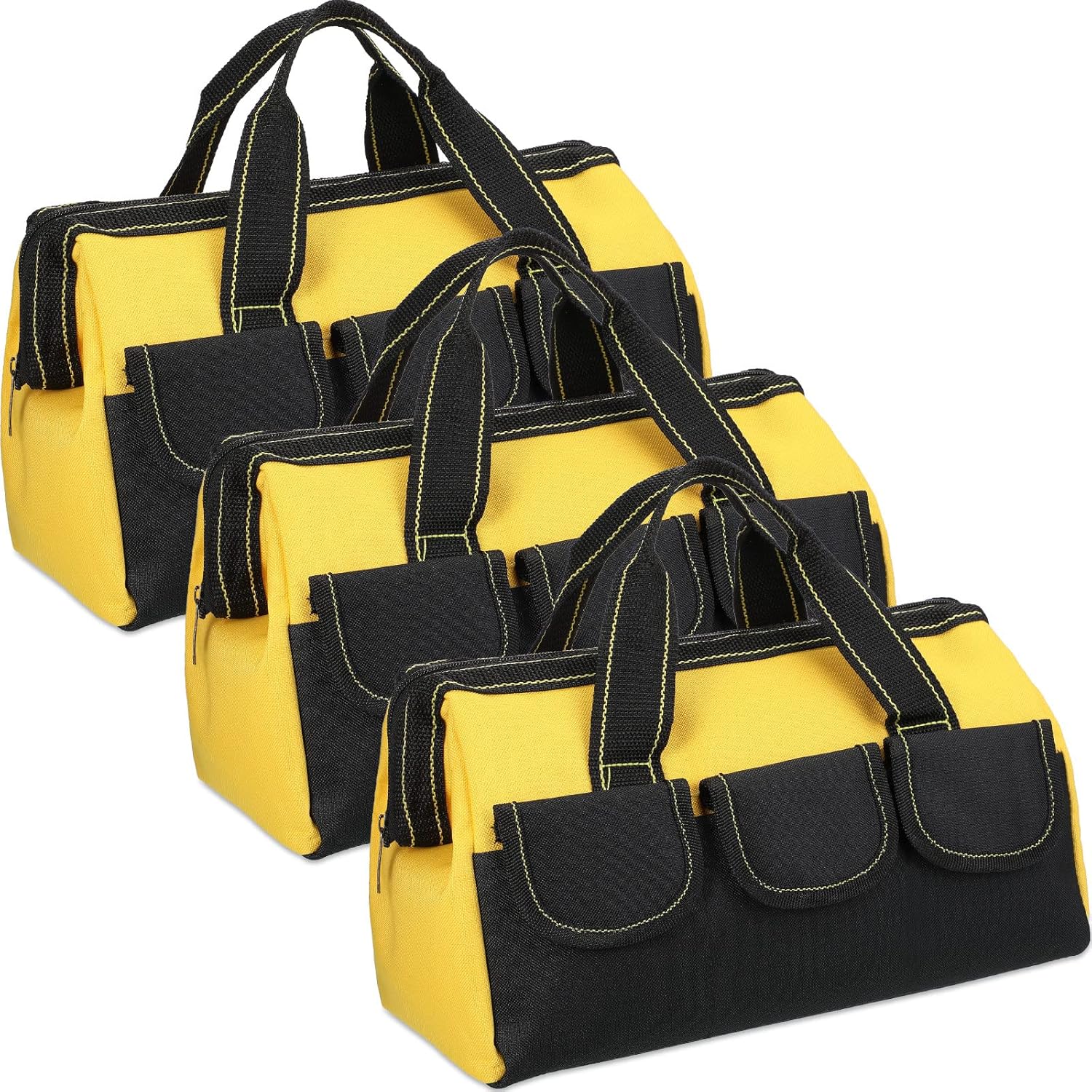Sanwuta Tool Bag 3 Pack with Waterproof Hard Bottom for Tools