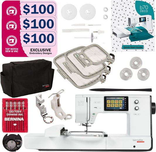 Bernette B70 Bundle: Heavy Duty Machine + $300 Tools - Perfect for All Skill Levels